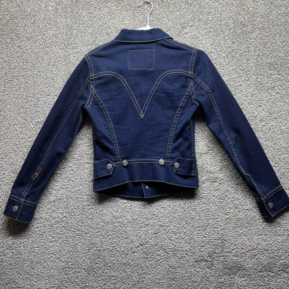 Levi's Denim Vintage‎ Jacket Womens XS Dark Blue Type 1 Iconic Trucker Jacket
